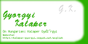 gyorgyi kalaper business card